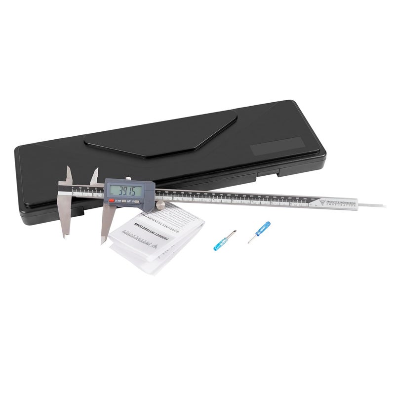 PEC TOOLS 6" / 150mm Digital Caliper, IP54 Electronic Caliper, ±0.02mm/0.001" Accuracy, Carbide-Tipped Faces, DIN 862 Certified Tool for OD/ID/Step/Depth Measuring - Image 3